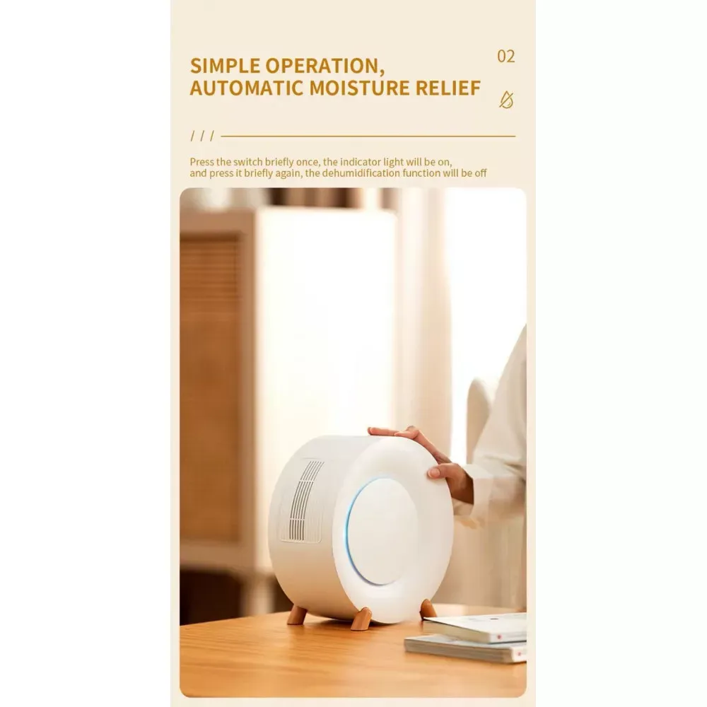 Портативный мини вентилятор WT-D8 — White — фото 4