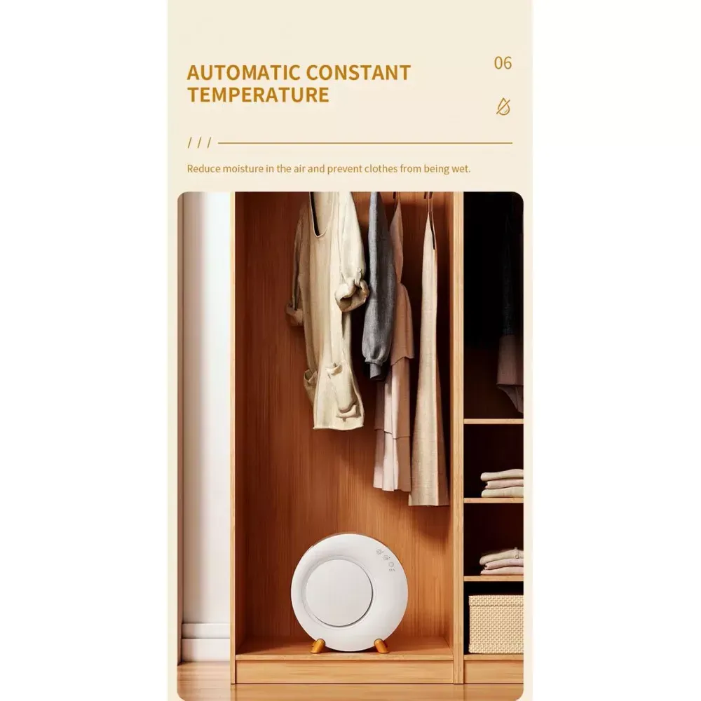 Портативный мини вентилятор WT-D8 — White — фото 5