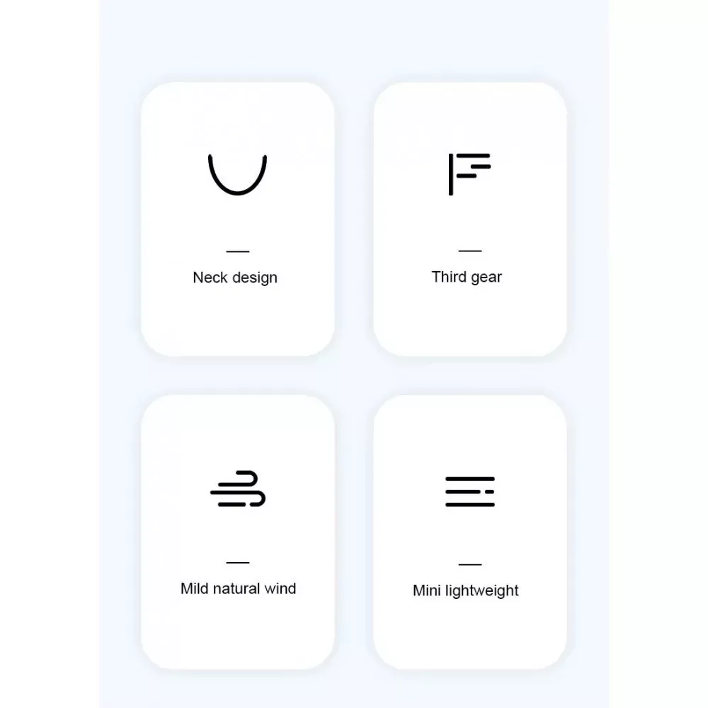 Портативный мини вентилятор WT-F58 - 1200 mAh — White — фото 8