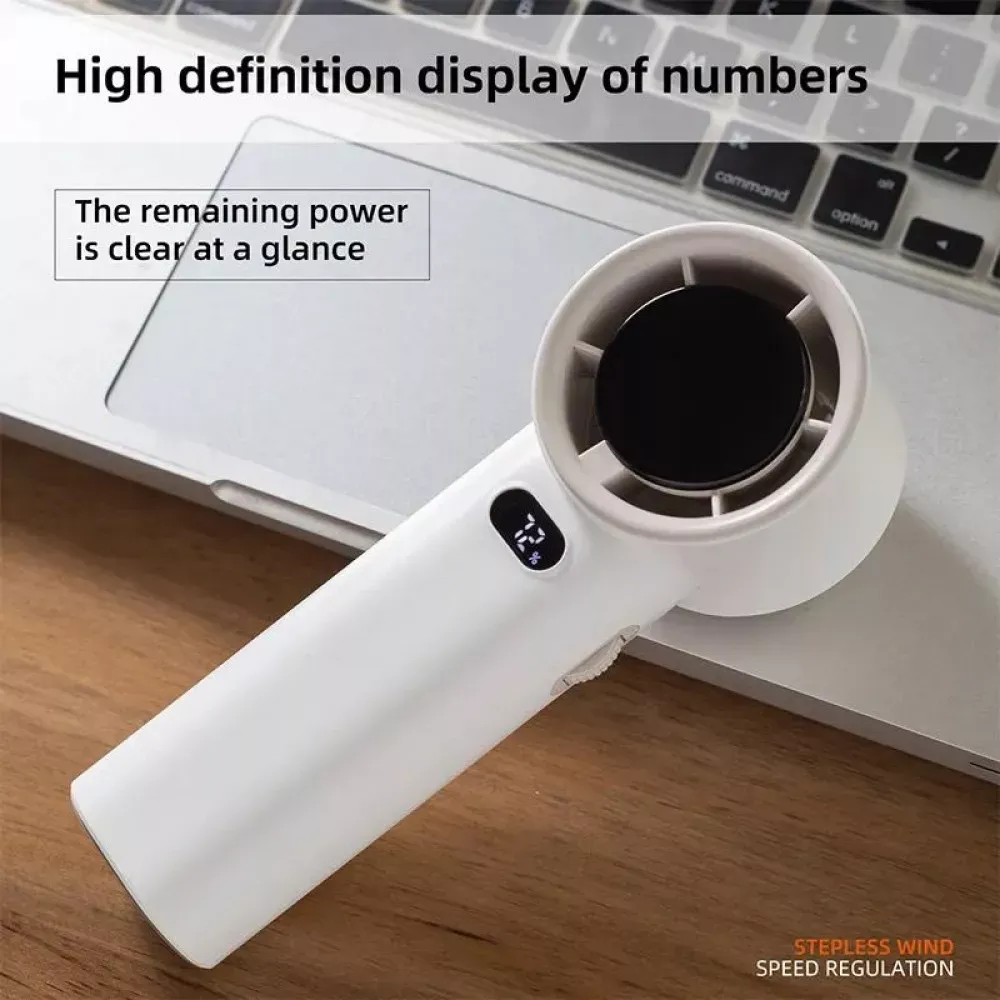 Портативный мини вентилятор WT-K38 - 3600 mAh — Silver